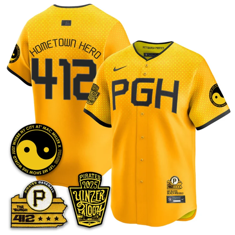 Hometown Hero Jersey #412 Pittsburgh Pirates Yinzerpalooza 2025 City Connect by My Store