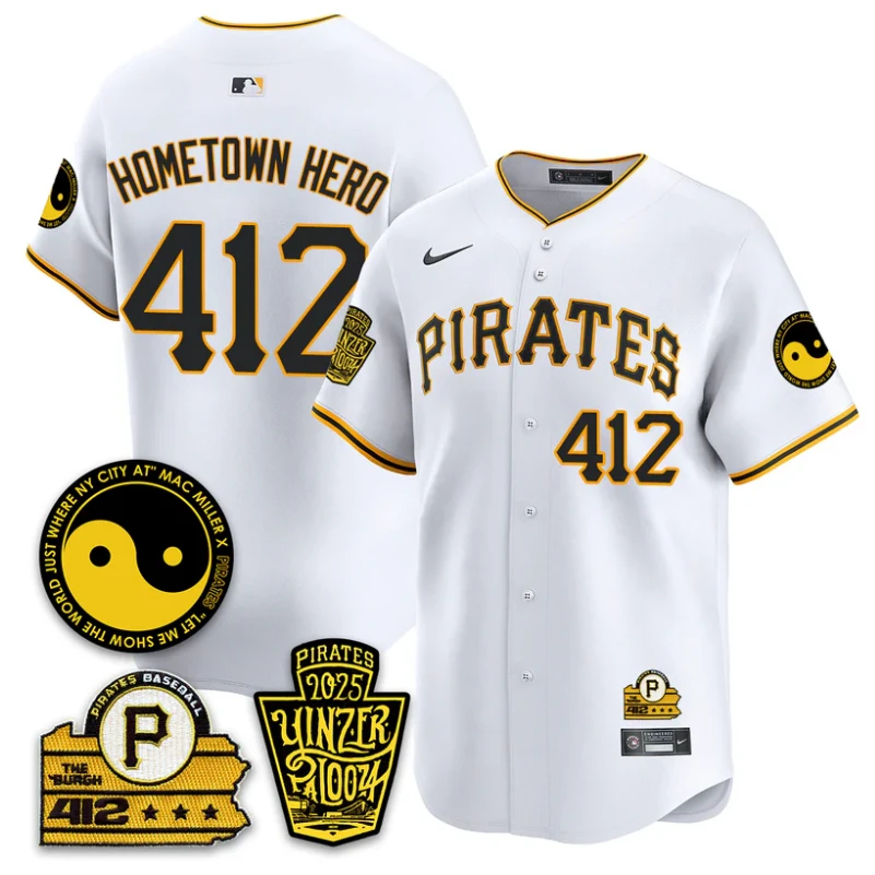 Hometown Hero Jersey #412 Pittsburgh Pirates Yinzerpalooza 2025 White by My Store