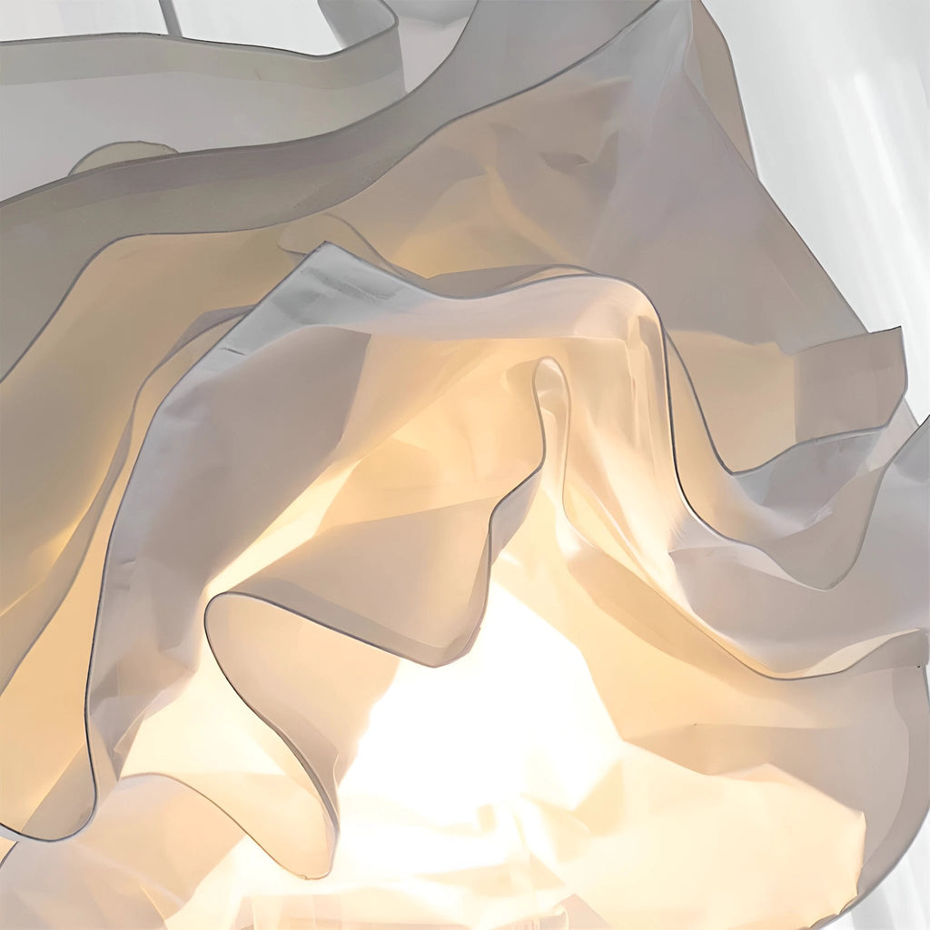 ShadeGlow Adjustable Pendant Light with Sculpted Paper Shade Design Bowlift by Bowlift