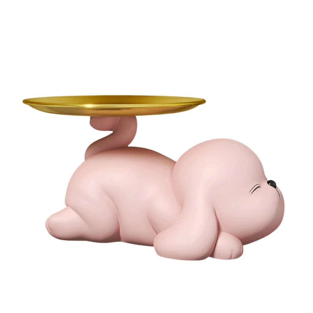 Decorative dog bowl holder with tray Bowlift by Bowlift