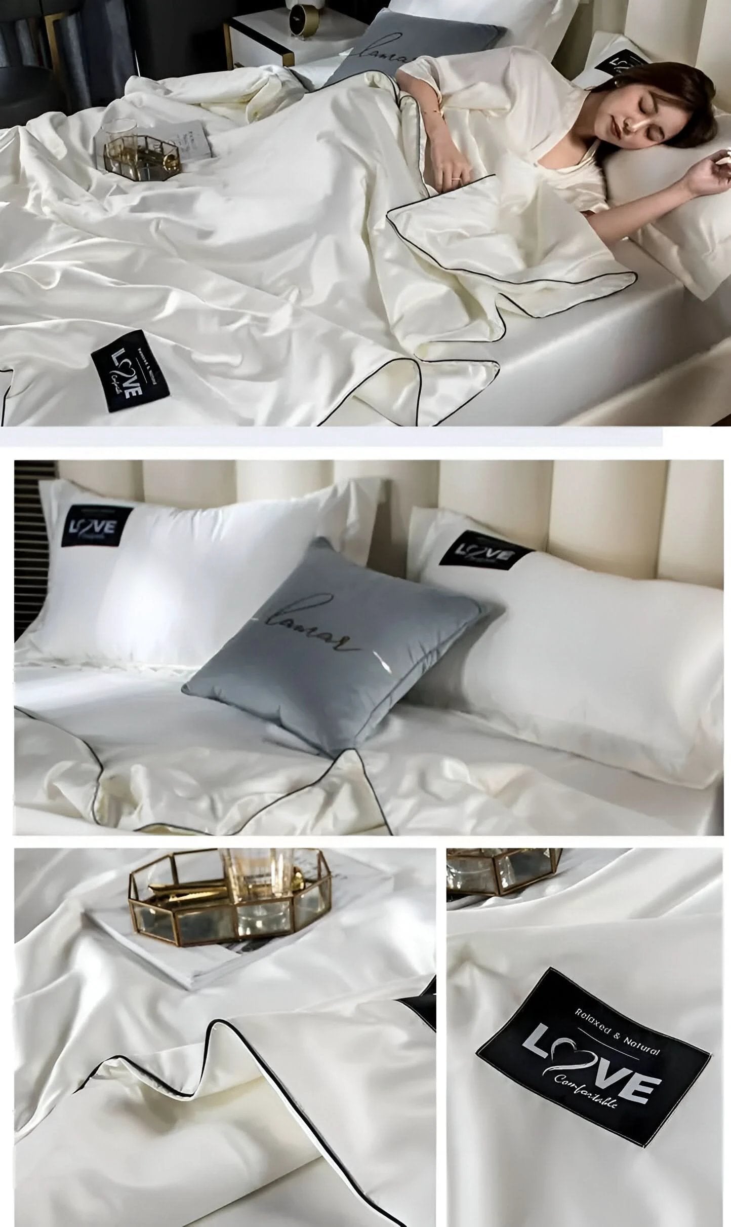 FLUFFINA - Premium Satin Silk Bedding by BowLift