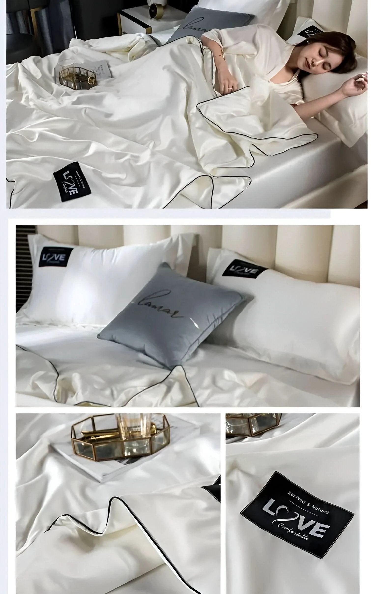 FLUFFINA - Premium Satin Silk Bedding by BowLift