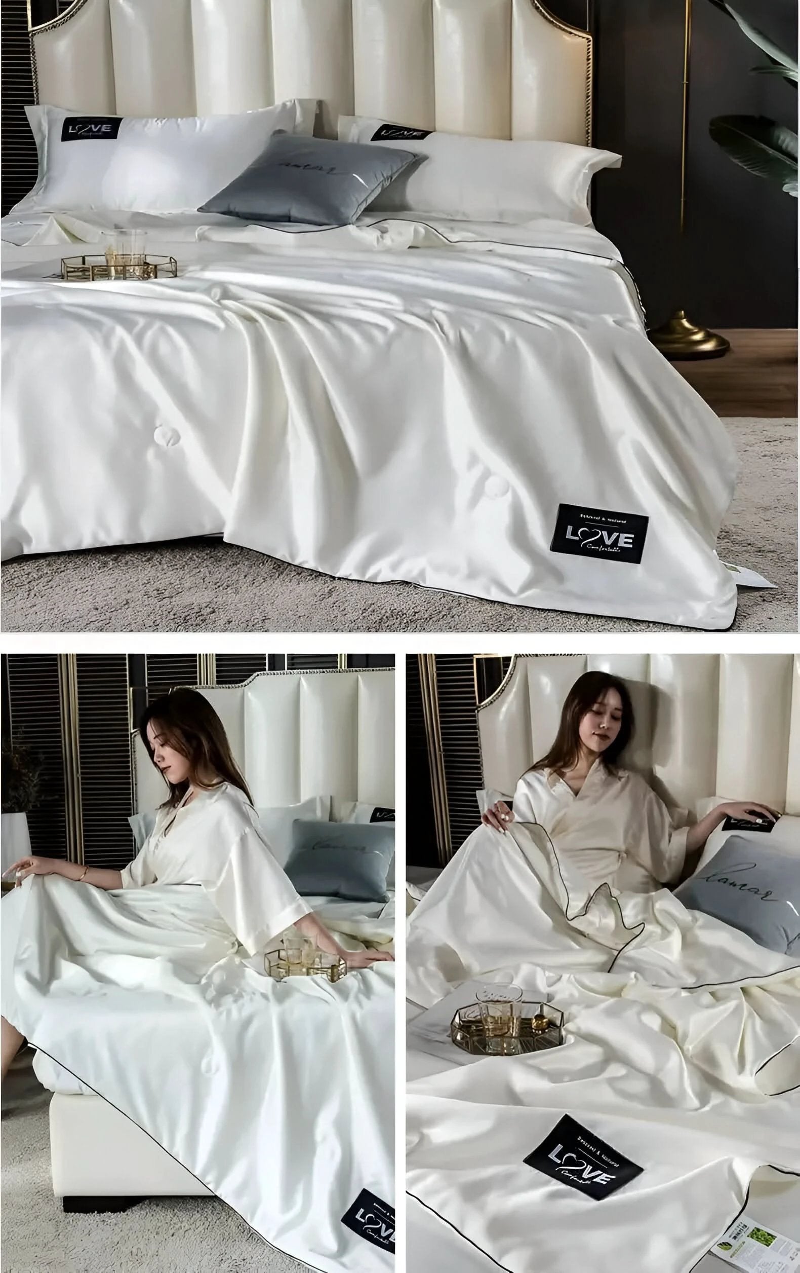 FLUFFINA - Premium Satin Silk Bedding by BowLift