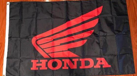Honda Racing Black Flag 3X5 Ft Polyester Banner USA 90x150cm by flagsjustdoit