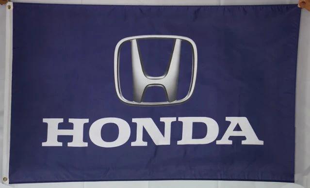 Honda Racing Blue Flag 3X5 Ft Polyester Banner USA 90x150cm by flagsjustdoit