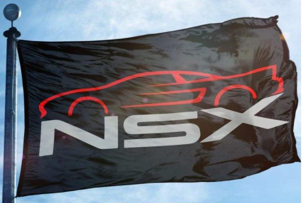 Honda Racing NSX Flag Honda Acura Japanese Car Black 3X5 Ft Polyester Banner USA 90x150cm by flagsjustdoit