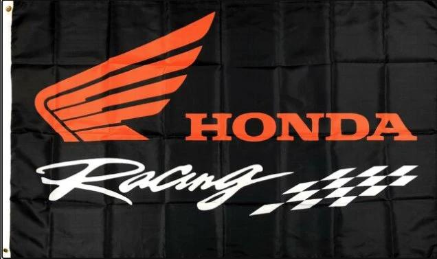 Honda Racing Red White Flag 3X5 Ft Polyester Banner USA 90x150cm by flagsjustdoit