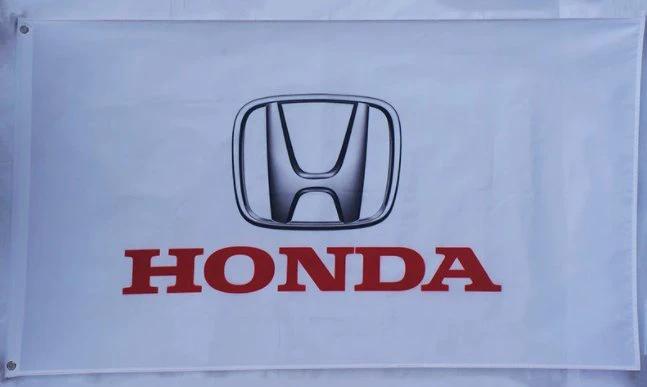 Honda Racing White Flag 3X5 Ft Polyester Banner USA 90x150cm by flagsjustdoit