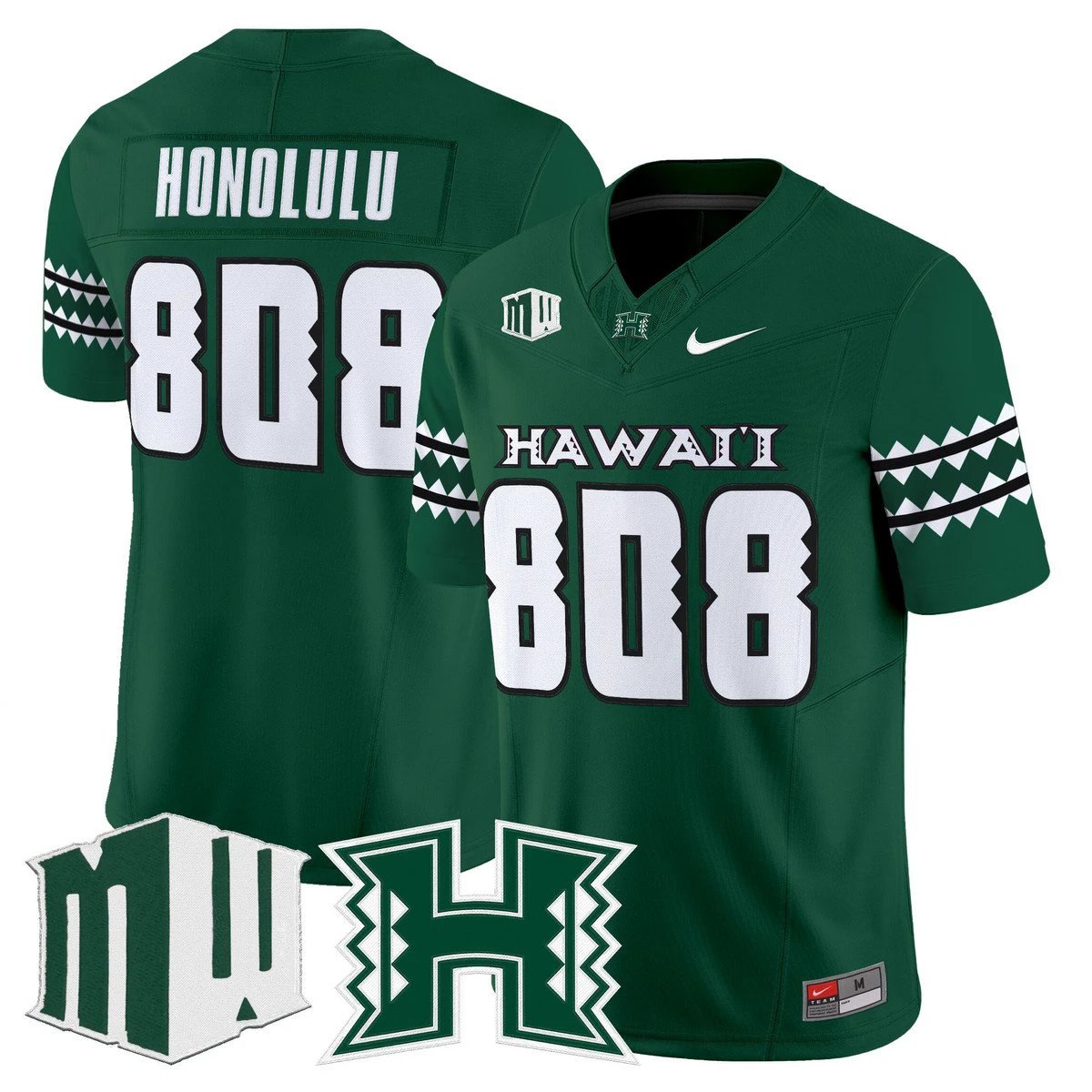 Honolulu Jersey #808 Hawai'i Rainbow Warriors 2025 Vapor Stitched by My Store NCAA Football Jerseys
