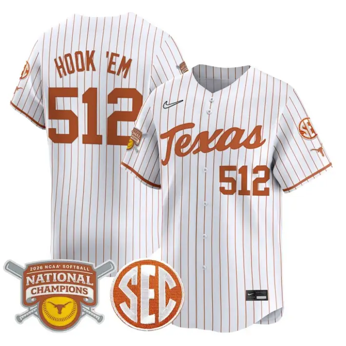 Hook 'Em Jersey #512 Texas Longhorns 2026 Champions Stitched by My Store