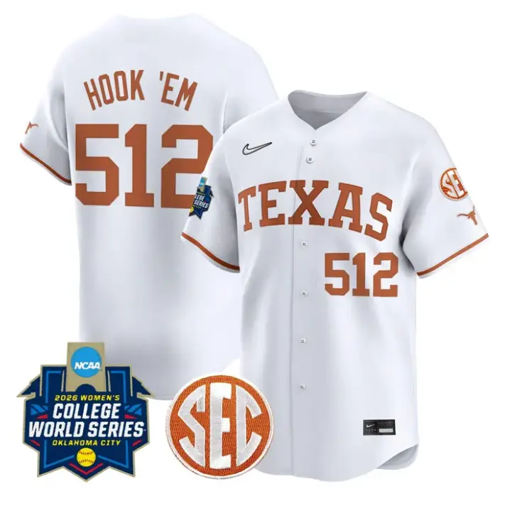 Hook 'Em Jersey #512 Texas Softball 2026 World Series Stitched by My Store