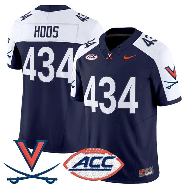Hoos Jersey #434 Virginia Cavaliers 2025 Vapor Limited Stitched 1995 by My Store NCAA Football Jerseys