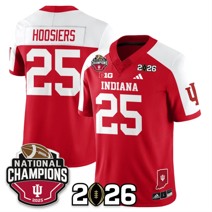Hoosiers Jersey #24 Indiana Hoosiers 2025 National Champions V3 Stitched by My Store NCAA Football Jerseys