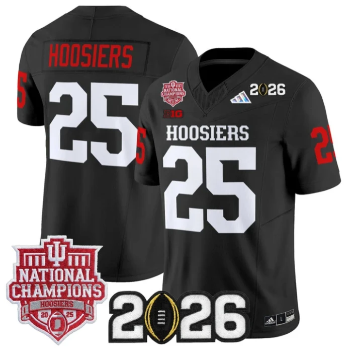 Hoosiers Jersey #25 Hoosiers 2025 National Champions 2026 Patch Stitched by My Store NCAA Football Jerseys