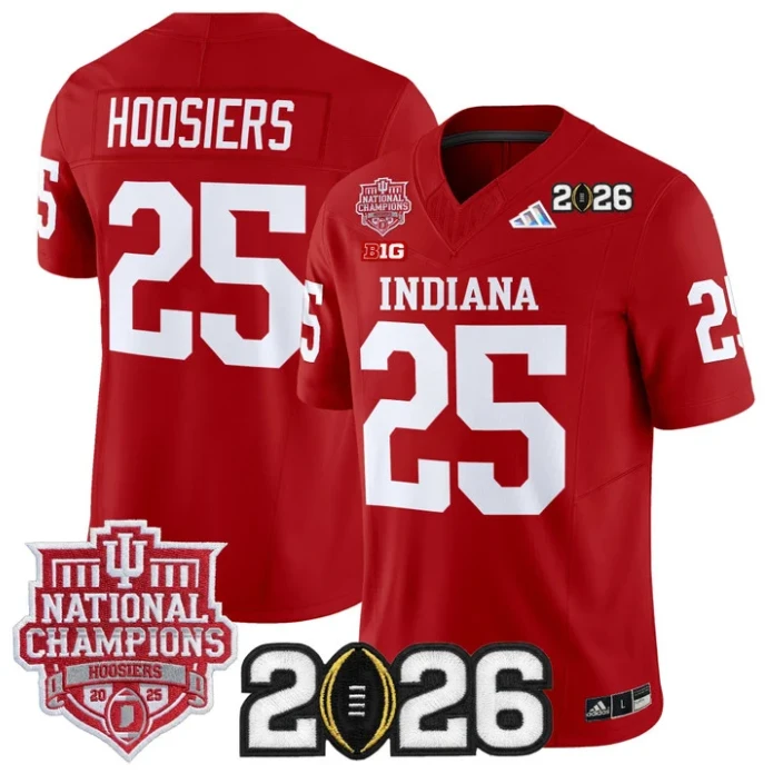 Hoosiers Jersey #25 Hoosiers 2025 National Champions 2026 Patch Stitched by My Store NCAA Football Jerseys