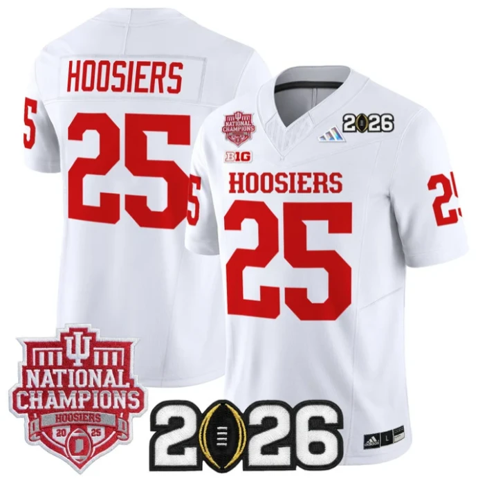 Hoosiers Jersey #25 Hoosiers 2025 National Champions 2026 Patch Stitched by My Store NCAA Football Jerseys