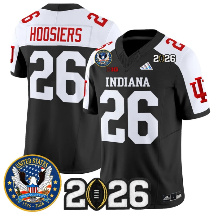 Hoosiers Jersey #26 Hoosiers United States 250th Patch V2 Stitched by My Store NCAA Football Jerseys