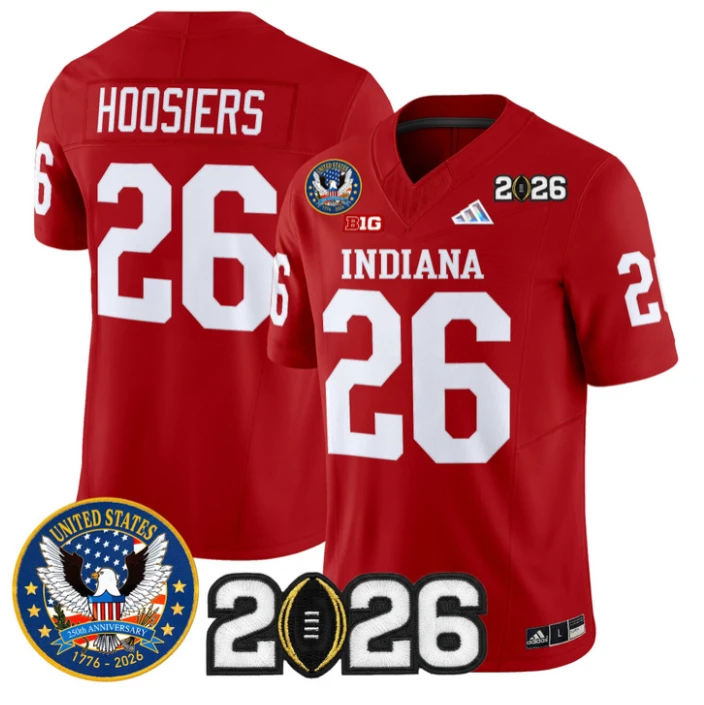 Hoosiers Jersey #26 Hoosiers United States 250th Patch V2 Stitched by My Store NCAA Football Jerseys