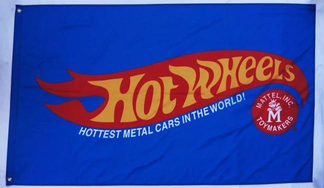 Hot Wheels Blue Flag 3X5 Ft Polyester USA 90x150cm by flagsjustdoit