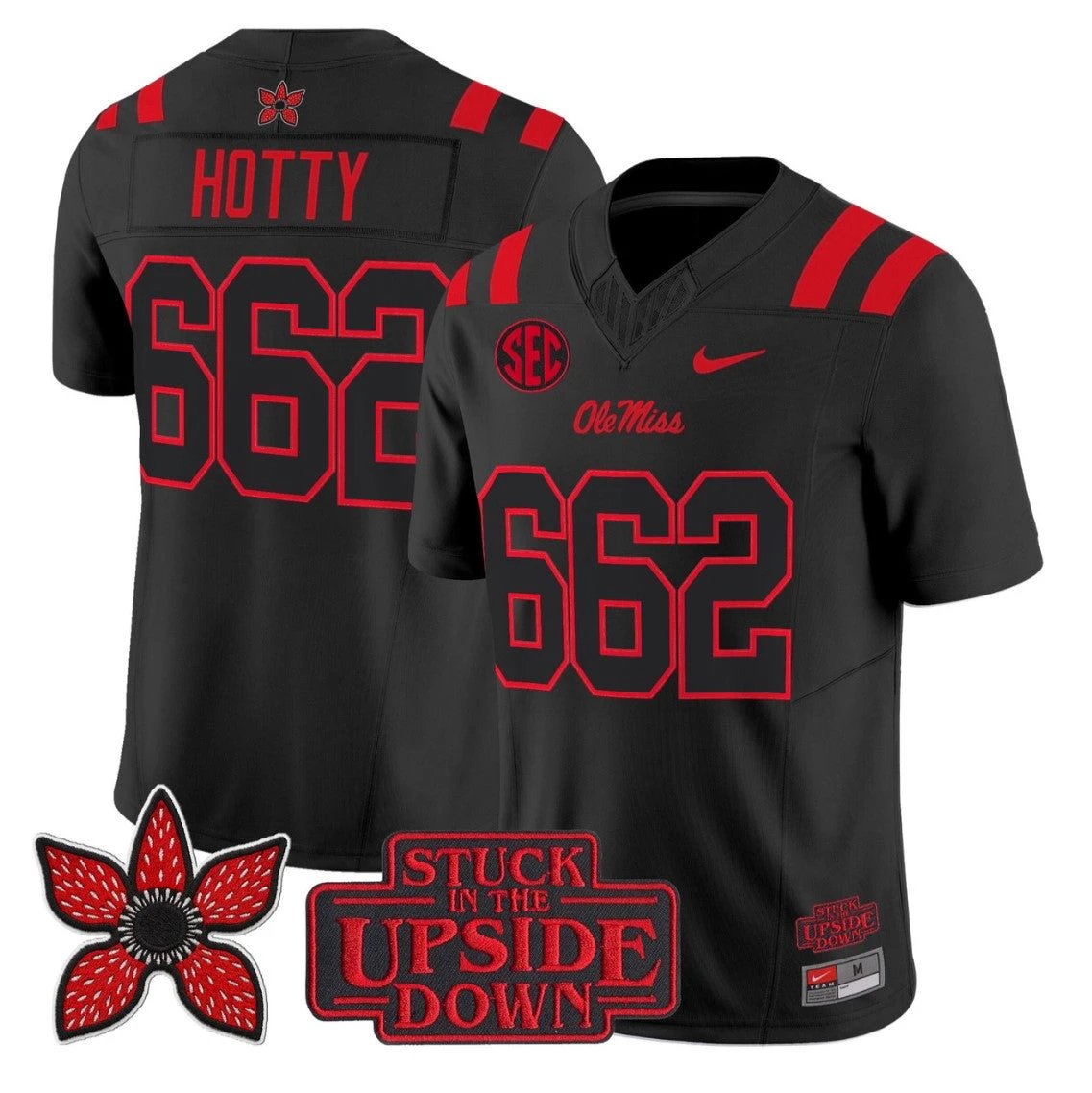 Hotty Jersey #662 Ole Miss Rebels Stranger Things Edition Limited Stitched by My Store NCAA Football Jerseys