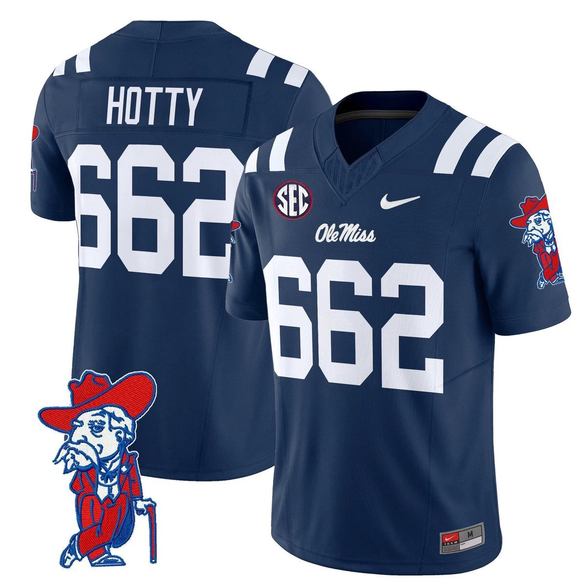 Hotty Jersey #662 Ole Miss Rebels 2025 Limited V2 Stitched Navy by My Store