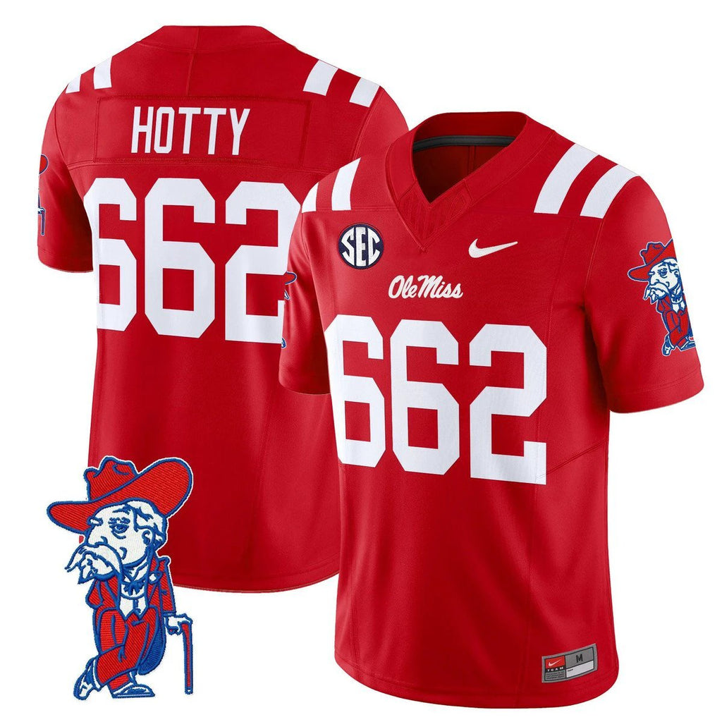 Hotty Jersey #662 Ole Miss Rebels 2025 Limited V2 Stitched Red by My Store