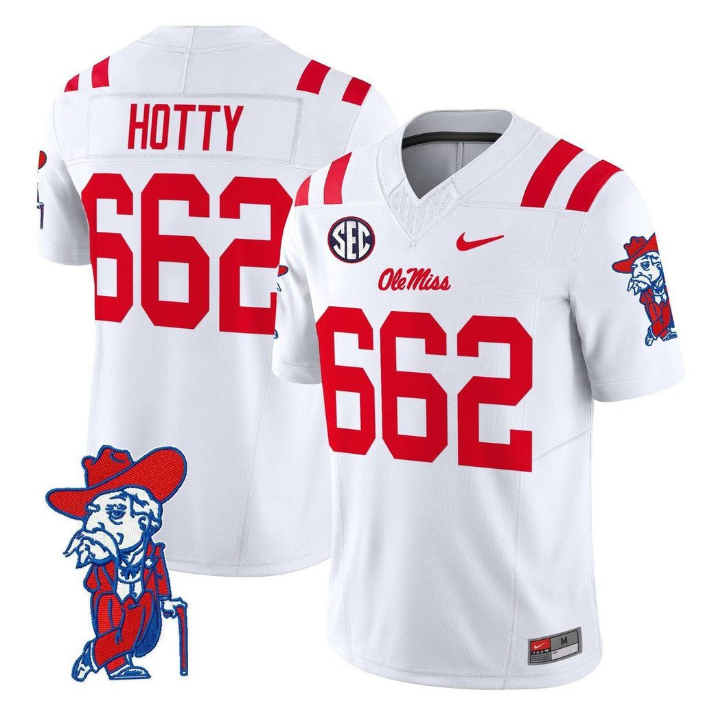 Hotty Jersey #662 Ole Miss Rebels 2025 Limited V2 Stitched White by My Store