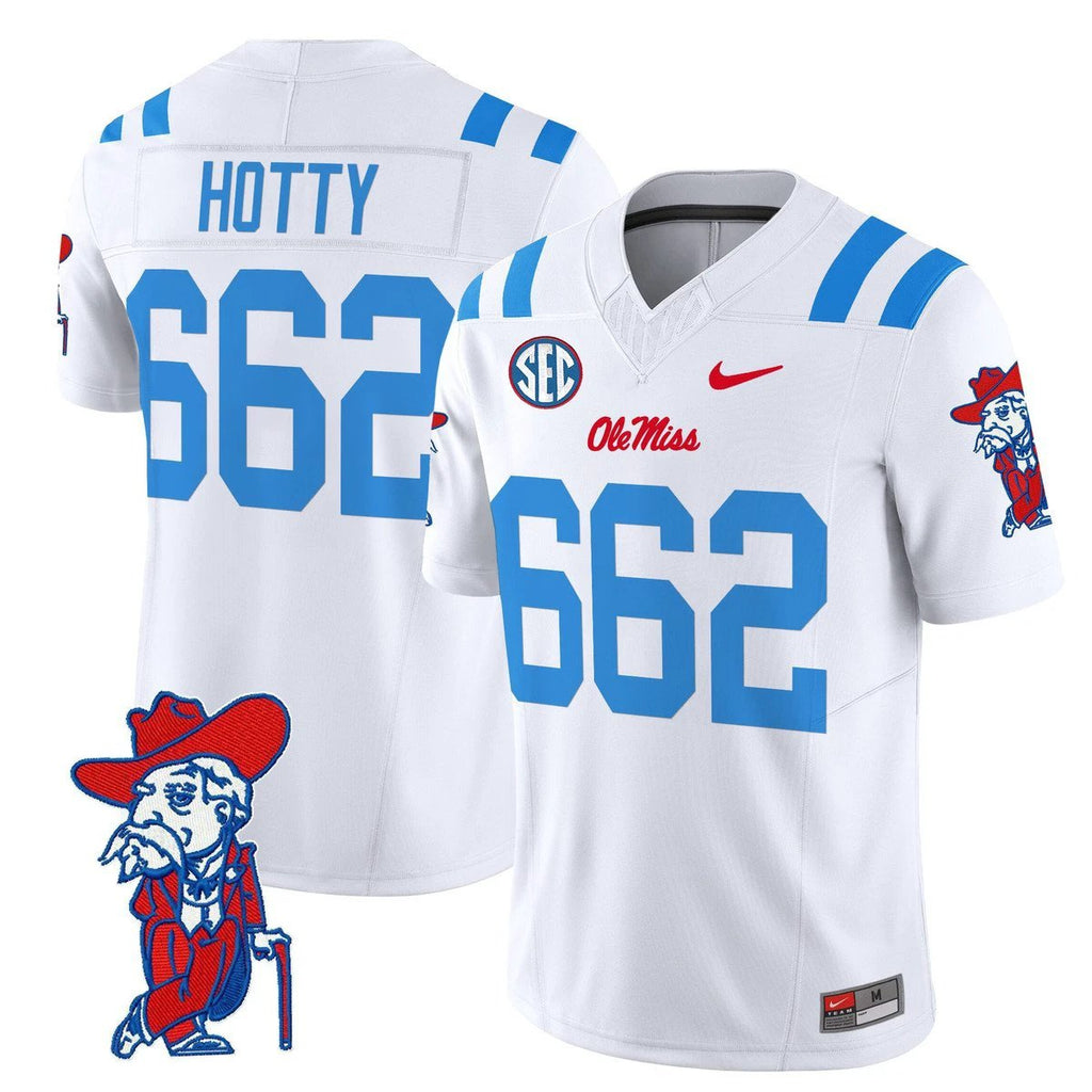 Hotty Jersey #662 Ole Miss Rebels 2025 Limited V2 Stitched White Limited by My Store