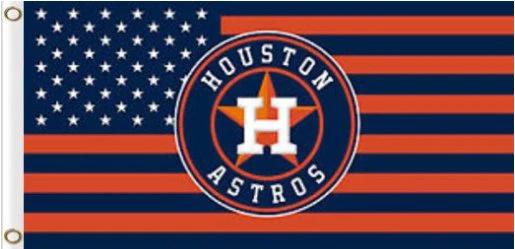 Houston Astros American Team flag 3X5Ft Banner USA Polyester with Brass Grommets - 20 by flagsjustdoit
