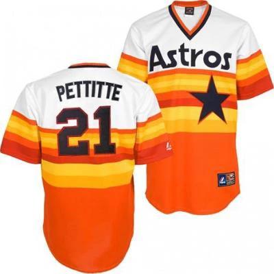 Houston Astros Andy Pettitte Orange Throwback Pullover Jersey by My Store