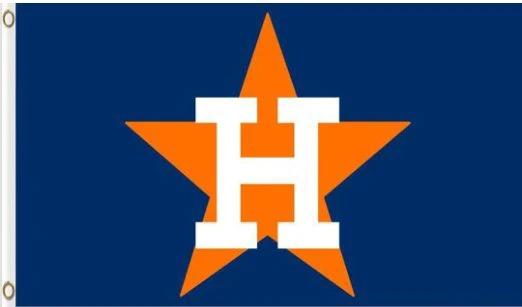 Houston Astros Baseball Team Blue flag 3X5Ft Banner USA Polyester with Brass Grommets - 32 by flagsjustdoit
