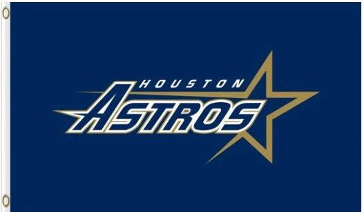 Houston Astros Blue flag 3X5Ft Banner USA Polyester with Brass Grommets - 25 by flagsjustdoit