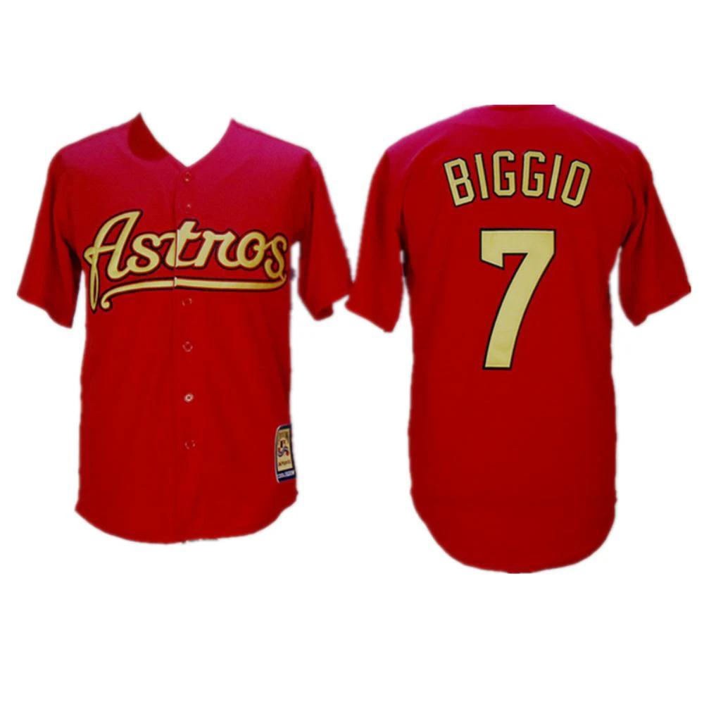 Houston Astros Craig Biggio New Red Throwback Jersey by My Store