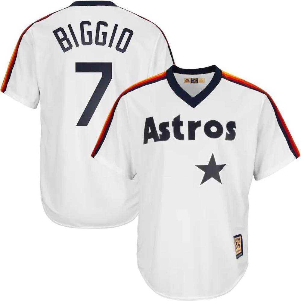 Houston Astros Craig Biggio White Throwback Pullover Jersey by My Store