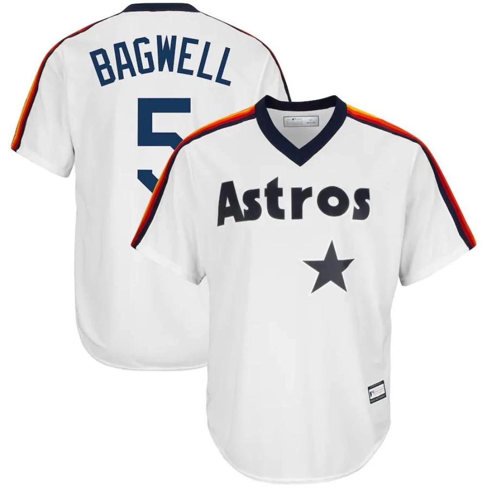 Houston Astros Jeff Bagwell White Throwback Pullover Jersey by My Store