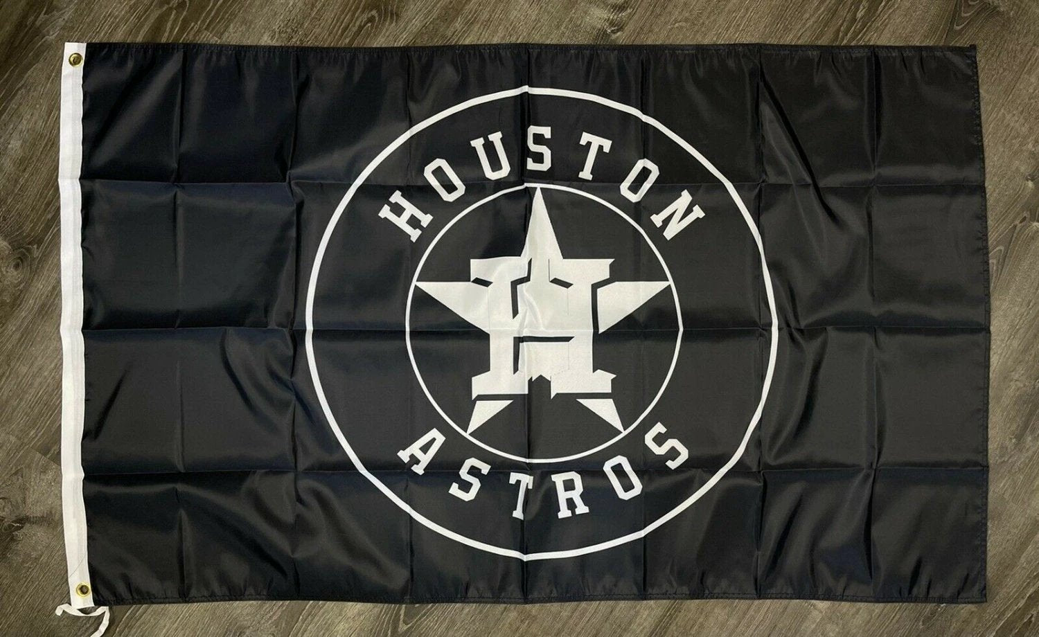 Houston Astros Logo Flag 3x5 ft Black White Banner Man-Cave Garage by flagsjustdoit