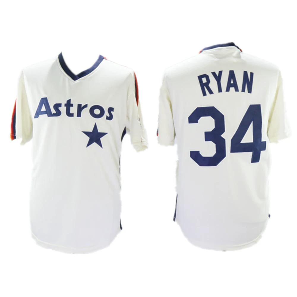 Houston Astros Nolan Ryan Cream Throwback Pullover Jersey by My Store