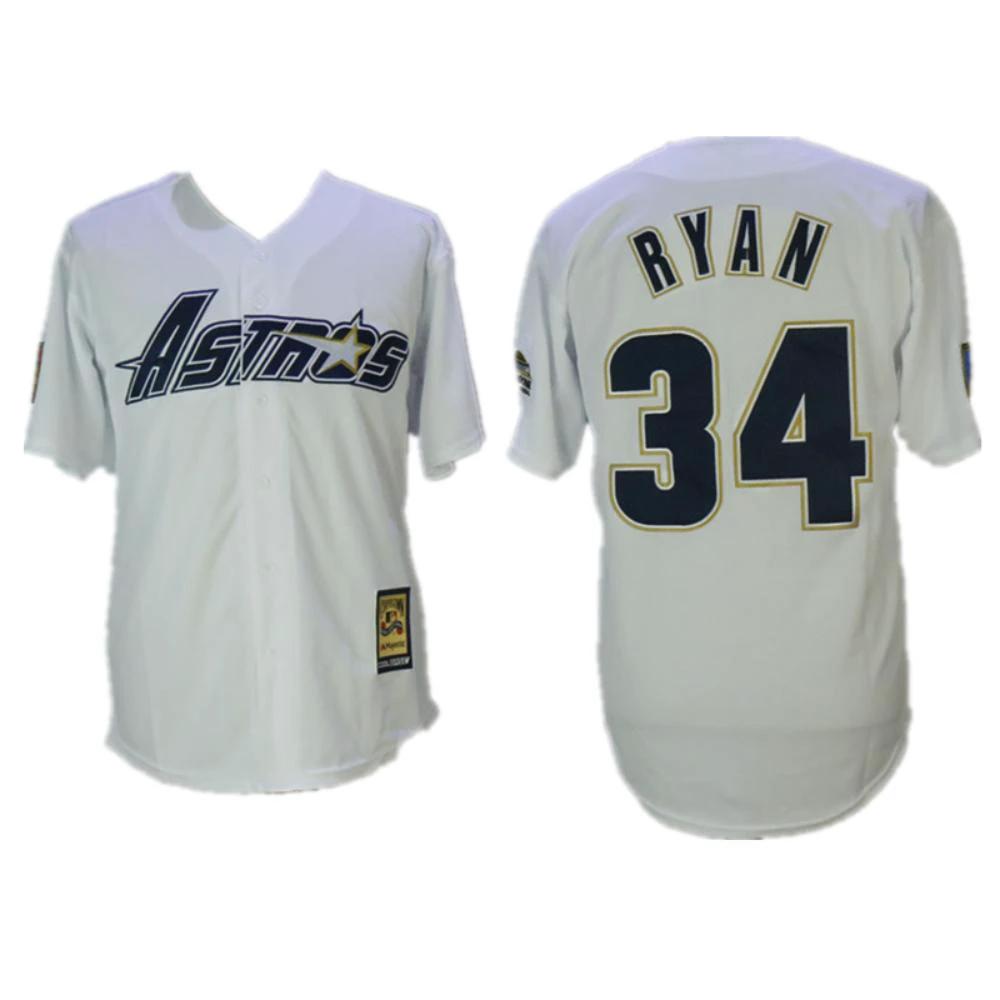 Houston Astros Nolan Ryan White 1981 Throwback Jersey by My Store
