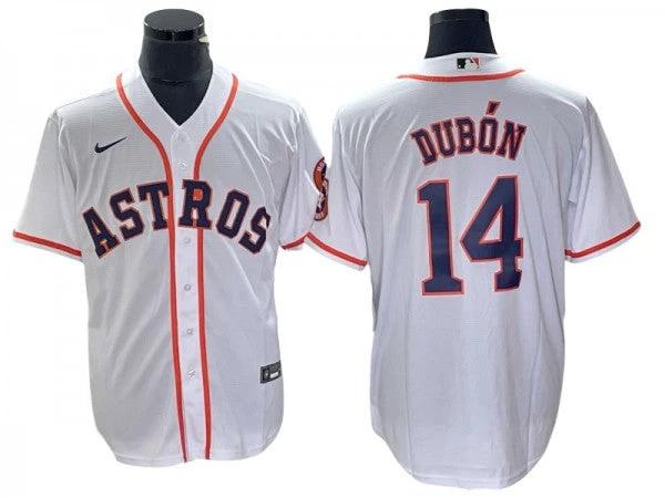 Houston Astros #14 Mauricio Dubón White Cool Base Jersey by My Store