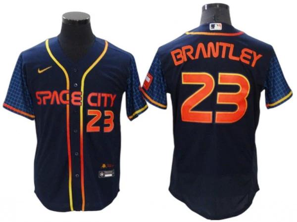 Houston Astros #23 Michael Brantley Navy 2022 City Connect Flex Base Jersey by My Store