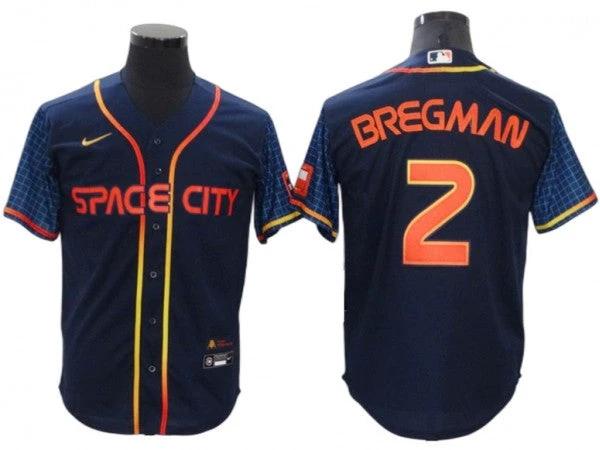 Houston Astros #2 Alex Bregman Navy 2022 City Connect Cool Base Jersey by My Store