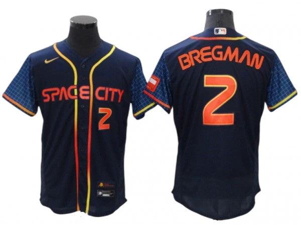 Houston Astros #2 Alex Bregman Navy 2022 City Connect Flex Base Jersey by My Store