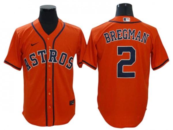 Houston Astros #2 Alex Bregman Orange Alternate Cool Base Jersey by My Store