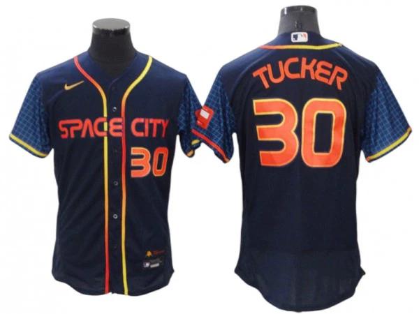 Houston Astros #30 Kyle Tucker Navy 2022 City Connect Flex Base Jersey by My Store