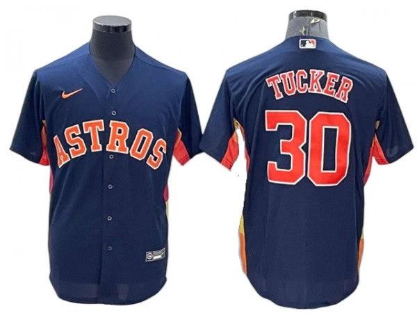 Houston Astros #30 Kyle Tucker Navy Alternate Cool Base Jersey by My Store
