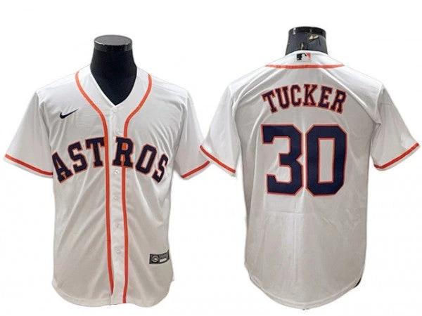 Houston Astros #30 Kyle Tucker White Home Cool Base Jersey by My Store