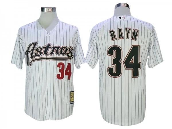 Houston Astros #34 Nolan Ryan White Pinstripe Cooperstown Collection Throwback Jersey by My Store