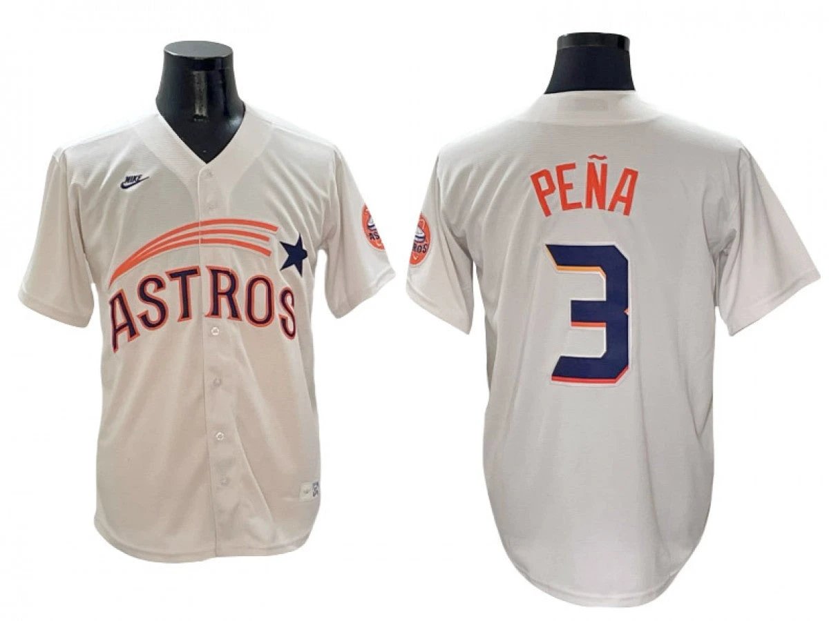 Houston Astros #3 Jeremy Pena Cream Throwback Cooperstown Collection Limited Jersey by My Store