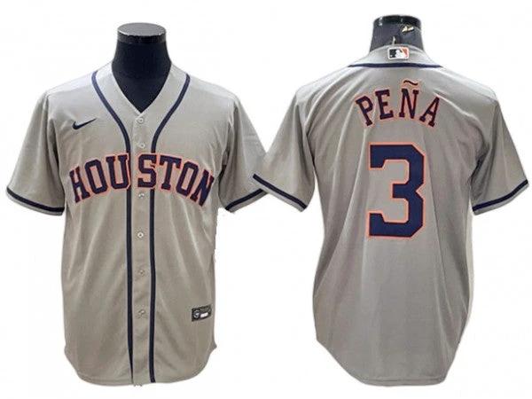 Houston Astros #3 Jeremy Pena Gray Road Cool Base Jersey by My Store