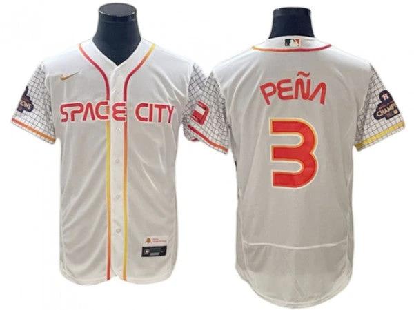 Houston Astros #3 Jeremy Pena White City Connect World Series Champion Jersey by My Store